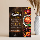 Thanksgiving Dinner Restaurant Special Event Flyer