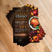 Thanksgiving Dinner Restaurant Special Event Flyer