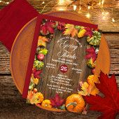 Thanksgiving Dinner - Rustic Woodsy Giving Thanks  Einladung