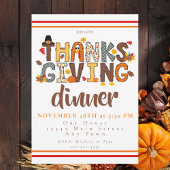 Thanksgiving Dinner Script Festive Einladung