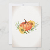 Thanksgiving Dinner Sunflowers & Pumpkins fall Einladung (Rückseite)