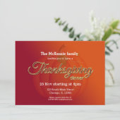 Thanksgiving Einladung (Stehend Vorderseite)