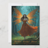 Thanksgiving Enchanted Autumn Fairy Party Einladung (Vorderseite)