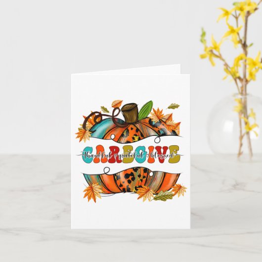 Thanksgiving Fall Autumn Karte (Gelbe Blume)