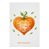 Thanksgiving Fall Heart Pumpkins Poster (Vorderseite)