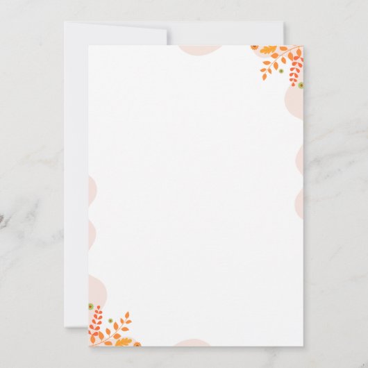 Thanksgiving Fall Leaves Dinner Invitation Einladung (Rückseite)