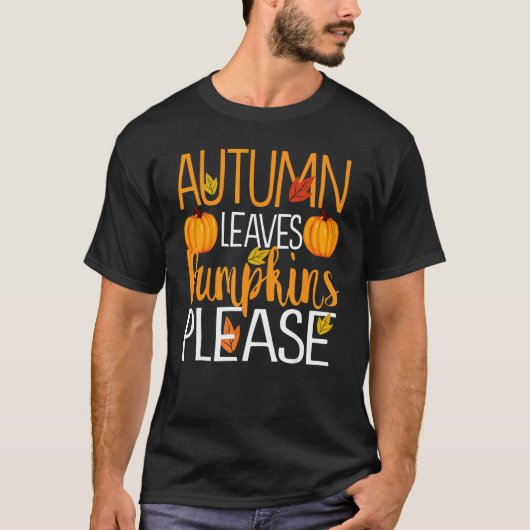 Thanksgiving Fall Mom Autumn Leaves and Pumpkin P T-Shirt (Vorderseite)
