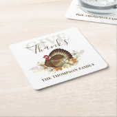 Thanksgiving Fall Party Decor Custom Rechteckiger Pappuntersetzer (angewinkelt)