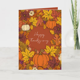 Thanksgiving Fall Pumpkin Greetings Karte