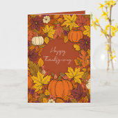 Thanksgiving Fall Pumpkin Greetings Karte (Gelbe Blume)