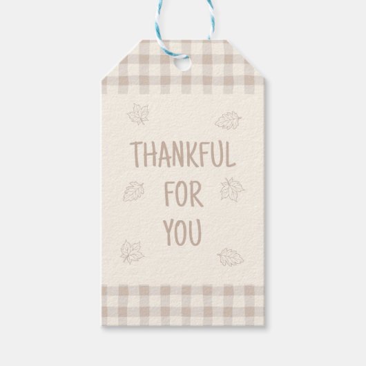 Thanksgiving Favor Gift Tag Geschenkanhänger (Vorderseite)