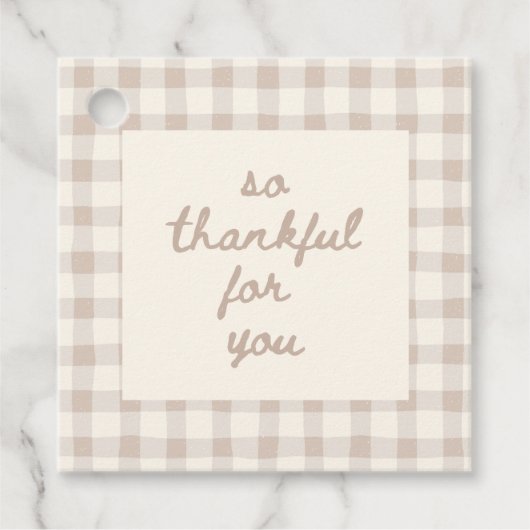 Thanksgiving Favor Gift Tag Geschenkanhänger (Vorderseite)