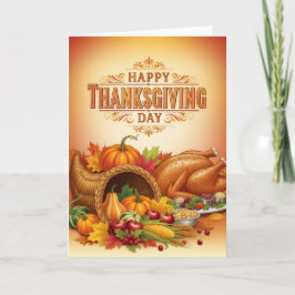 Thanksgiving Feast Blessings — Holiday Greeting Karte