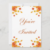 Thanksgiving Feast Invitation Autumn Floral Einladung (Rückseite)