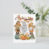Thanksgiving Feiertagskarte (Stehend Vorderseite)