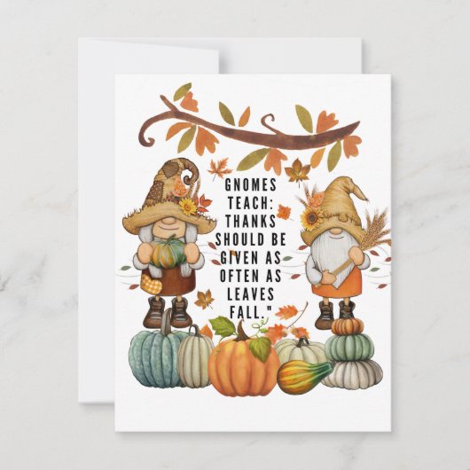 Thanksgiving Feiertagskarte (Vorderseite)