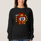 Thanksgiving Firefighter Turkey Feast Day Sweatshirt (Vorderseite)