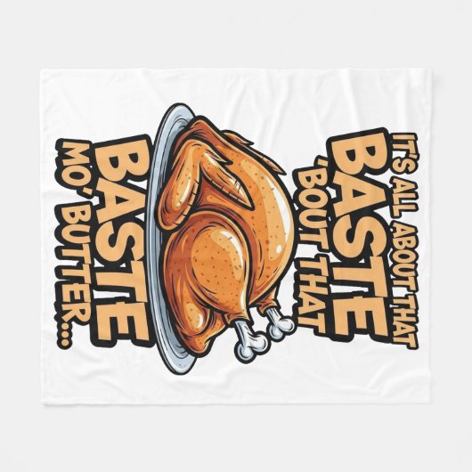Thanksgiving Fleece Blanket (Vorderseite (Horizontal))