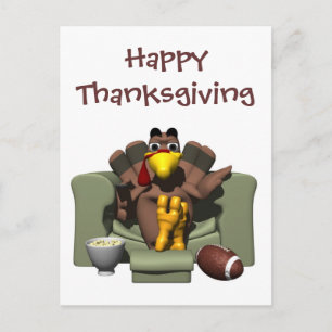 Thanksgiving Football Postcard Feiertagspostkarte