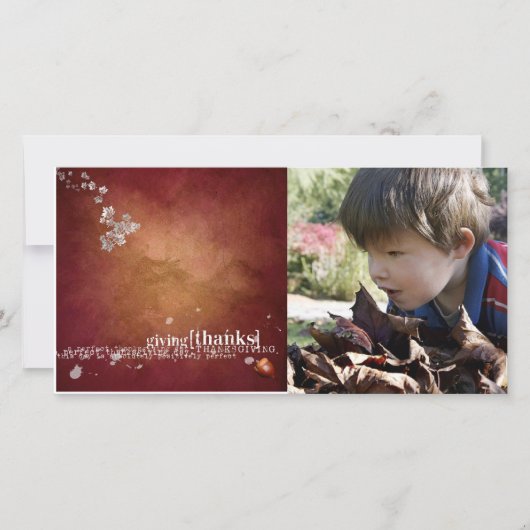 Thanksgiving Fotcard Feiertagskarte (Vorderseite)