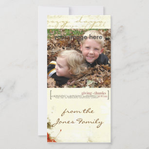 Thanksgiving Fotcard Feiertagskarte