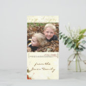 Thanksgiving Fotcard Feiertagskarte (Stehend Vorderseite)