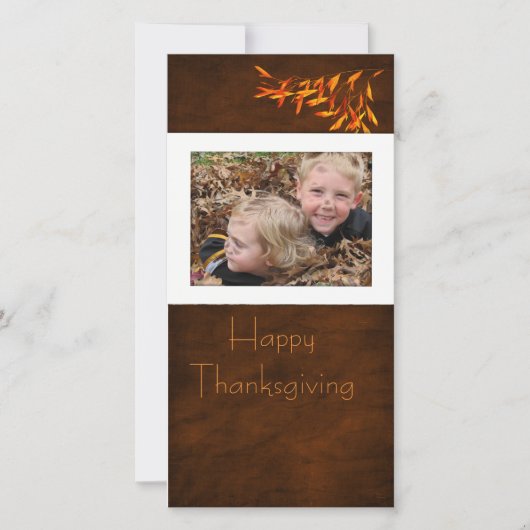 Thanksgiving Fotcard Feiertagskarte (Vorderseite)