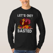 Thanksgiving Friendsgiving  Fall Humour Basted T-Shirt (Vorderseite)