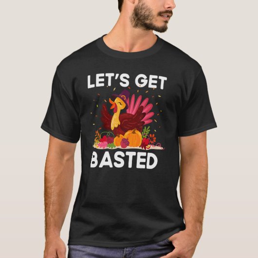 Thanksgiving Friendsgiving Fall Humour Basted T-Shirt (Vorderseite)