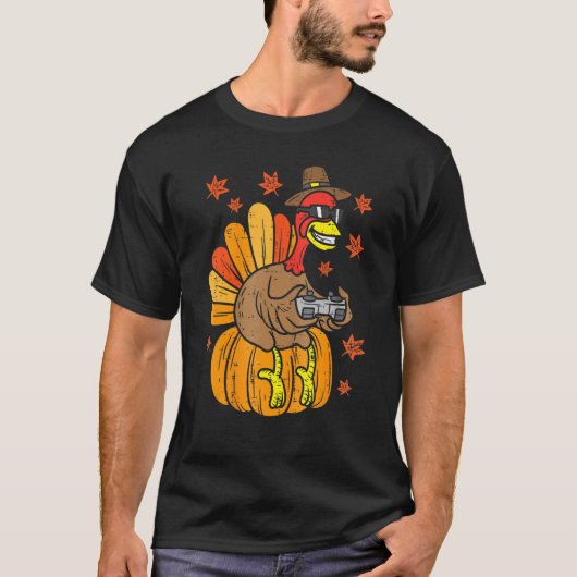 Thanksgiving Game Controller Thanksgiving  Boys Ga T-Shirt (Vorderseite)