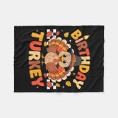 Thanksgiving Geburtstag Truthahn Geburtstagsfeier  Fleecedecke (Vorderseite (Horizontal))