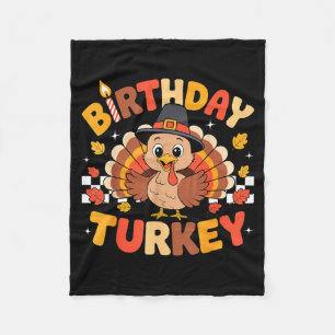 Thanksgiving Geburtstag Truthahn Geburtstagsfeier Fleecedecke