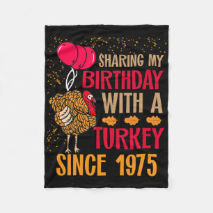 Thanksgiving Geburtstags-Shirt seit November 1975  Fleecedecke