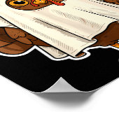 Thanksgiving Ghost Turkey Disguise Funny Halloween Poster (Ecke)