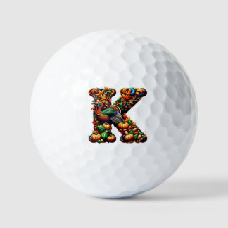 Thanksgiving gift for letter k golfball