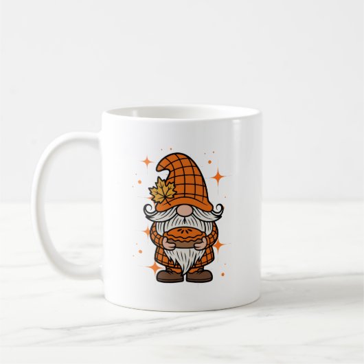 Thanksgiving Gnome With Pumpkin Pie Kaffeetasse (Links)
