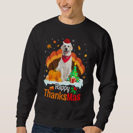 Thanksgiving Golden Retriever Happy Christmas Than Sweatshirt (Vorderseite)