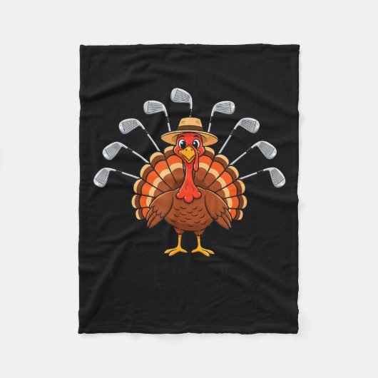 Thanksgiving Golf Turkey Funny Turkey Day Golf Cli Fleecedecke (Vorderseite)