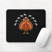 Thanksgiving Golf Turkey Funny Turkey Day Golf Cli Mousepad (Mit Mouse)