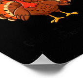 Thanksgiving Golf Turkey Funny Turkey Day Golf Cli Poster (Ecke)