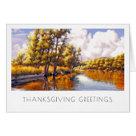 Thanksgiving Greetings. Autumn Scenery Cards