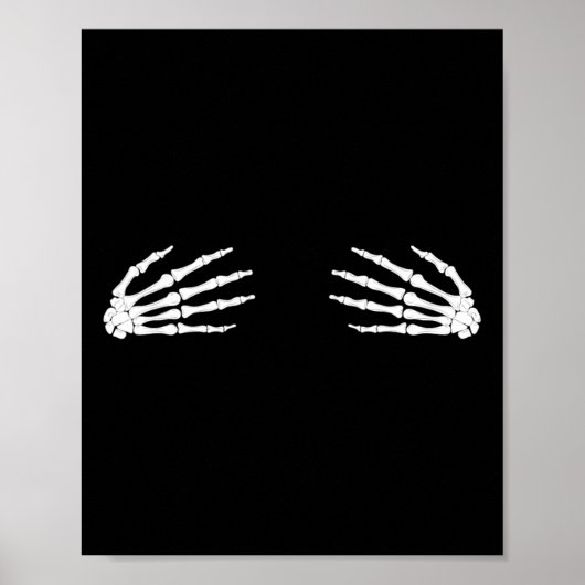 Thanksgiving Halloween Fall Scary Skeleton Skull H Poster (Vorne)