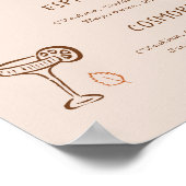 Thanksgiving Hand-Drawn Signature Cocktail Menu Poster (Ecke)