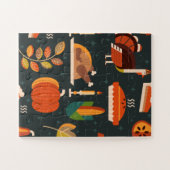 Thanksgiving Happy Turkey Day pattern gift Puzzle (Horizontal)