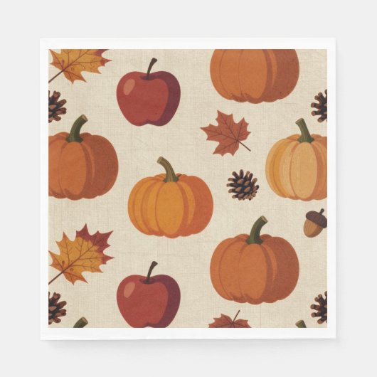 Thanksgiving Harvest Cornucopia | Baby Shower Serviette (Vorderseite)
