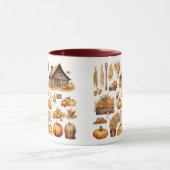 Thanksgiving Harvest Village Combo Mug Tasse (Zentrum)