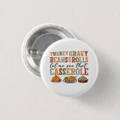 Thanksgiving Holiday Casserole Button (Vorne & Hinten)