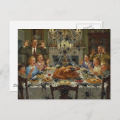 Thanksgiving Horror Spiders Invide the Table Postkarte (Vorne/Hinten)