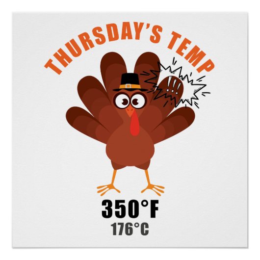 Thanksgiving Humor Funny Turkey Joke Poster (Vorderseite)
