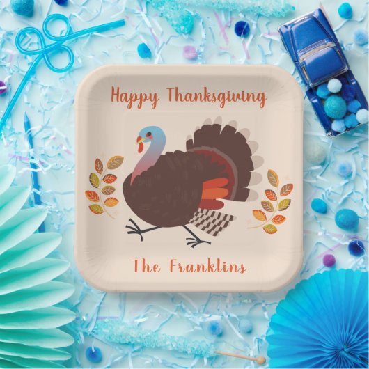 Thanksgiving in der Türkei Pappteller (Party)